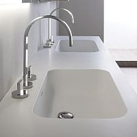 Built-in washbasin MANHATTAN glassresindouble