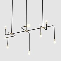 Traditional chandelier BEAUBIENglassaluminumpowder-coated steel