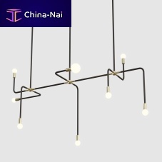 Traditional chandelier BEAUBIENglassaluminumpowder-coated steel