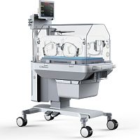 Infant incubator on casters B6height-adjustablewith monitorwith storage compartment