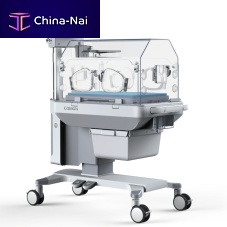Infant incubator on casters B6height-adjustablewith monitorwith storage compartment