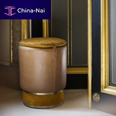 Contemporary stool MONTPENSIERfabricleatherupholstered