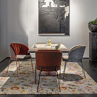 Contemporary chair LUNARindoorfabricleather