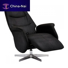 Contemporary relaxing armchair DELTA fabricwoodenmetal