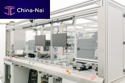 Automatic assembly line for controlmarkingcutting