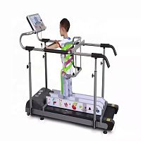 Treadmill with handrails with harness systempediatric