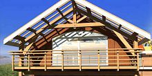 Solid wood roof framing prefab
