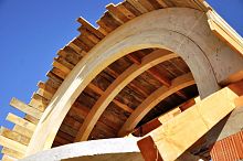 Glue-laminated wood beam ARCHESrectangulararcheddormer