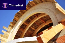 Glue-laminated wood beam ARCHESrectangulararcheddormer