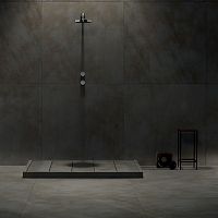 Rectangular shower base FILO RAISEDraisednatural stonenon-slip