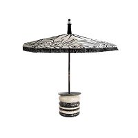 Round parasol ELEKTRAside postfabricstainless steel