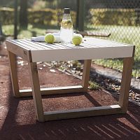 Contemporary stool Barka BA112solid woodteakwooden base