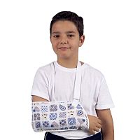 Pediatric arm sling 907with waist support strap