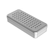 Dental instrument sterilization container 184014perforatedanodized aluminum
