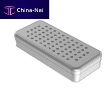 Dental instrument sterilization container 184014perforatedanodized aluminum