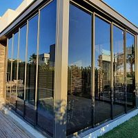Sliding patio door LUXURYaluminumdouble-glazed3 leaves