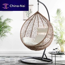Contemporary hanging chair OEUFoutdoorindoorresin wicker