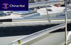 Protective cover for sailboatsguardrail