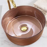 Countertop washbasin Circle resinblown glasshandmade
