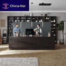 Fenix NTM® kitchen BASEcontemporarysolid woodstainless steel