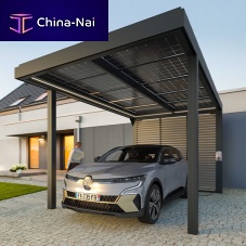 Aluminum carport 73001-persondoublewith solar panel