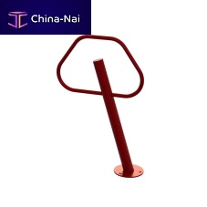 Floor-mounted bike rack LEANING POST AND RINGpowder-coated steelcommercialfor public space