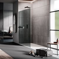 Fixed shower screen B4781cornertempered glassclear glass