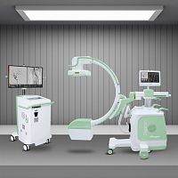 Mobile C-arm DIGISCAN V20with flat panel detectorwith video columnwith integrated video monitor