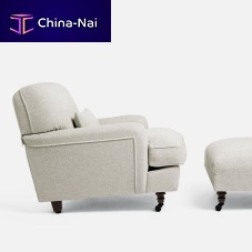Contemporary armchair Raffles fabricwith removable cushionwith footrest