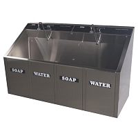 2-station surgical sink 1-32ASstainless steelwith knee-operated tap