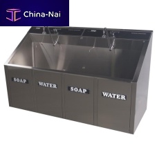 2-station surgical sink 1-32ASstainless steelwith knee-operated tap