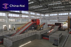 Bulky waste treatment plant automatedwith separatorswith shredder