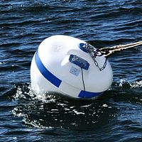 Mooring buoy BEA ovalwhiteconnected