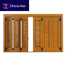 Folding shutter K60jalousiealuminumwood look