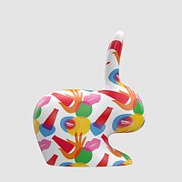 Original design stool RABBIT Mpolypropylenecentral basecommercial