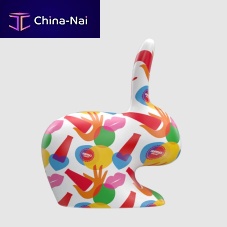 Original design stool RABBIT Mpolypropylenecentral basecommercial