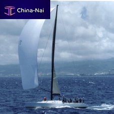 Racing sailing yacht Braveheartwith open transomwith deck salooncarbon