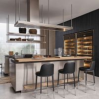 Marble kitchen island ITALIA, DOUBLEgranitequartzstainless steel
