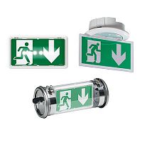 Recessed ceiling emergency light URA SPOTroundLEDplastic