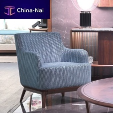 Contemporary armchair A1792fabricwalnutcustom