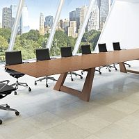 Contemporary boardroom table TRAVERSEwoodenwooden baserectangular