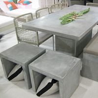 Contemporary stool SEMPREfiber-reinforced concrete basegarden