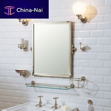 Wall-mounted bathroom mirror LB 4509classicrectangularchrome