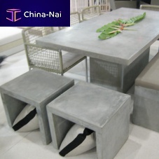 Contemporary stool SEMPREfiber-reinforced concrete basegarden