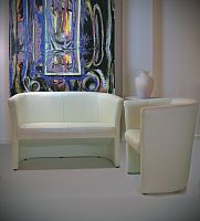 Contemporary armchair DUCA 1 leather