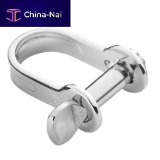 Straight shackle for sailboats 18 serieswith captive pinflatstainless steel