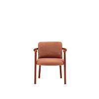 Contemporary chair Heri O'indoorfabricsolid wood base