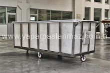 Transport trolley workshopstainless steelwith swivel casters