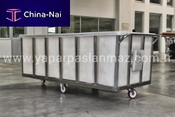 Transport trolley workshopstainless steelwith swivel casters