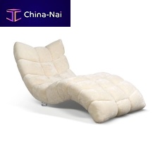 Contemporary chaise longue CLOUD 7fabricwoodenwhite